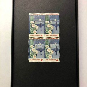 1962 Arizona State 4x6 Framed Stamp Art, Unused Vintage USA #FR1192